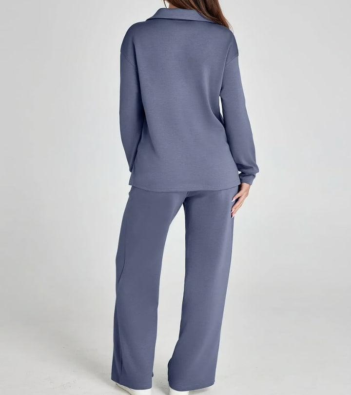 Zandra™ Set Deux Pièces avec Pantalons Évasés