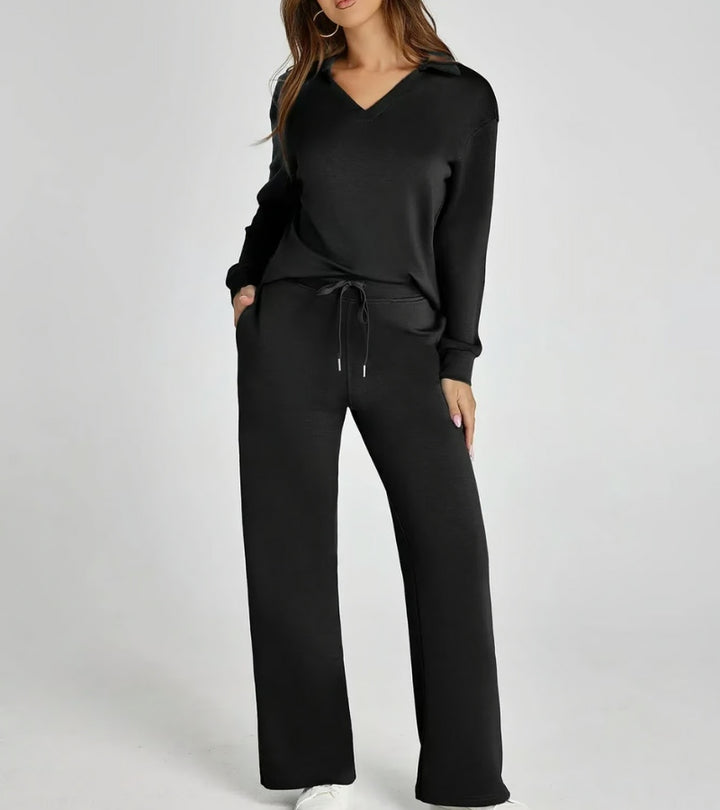 Zandra™ Set Deux Pièces avec Pantalons Évasés