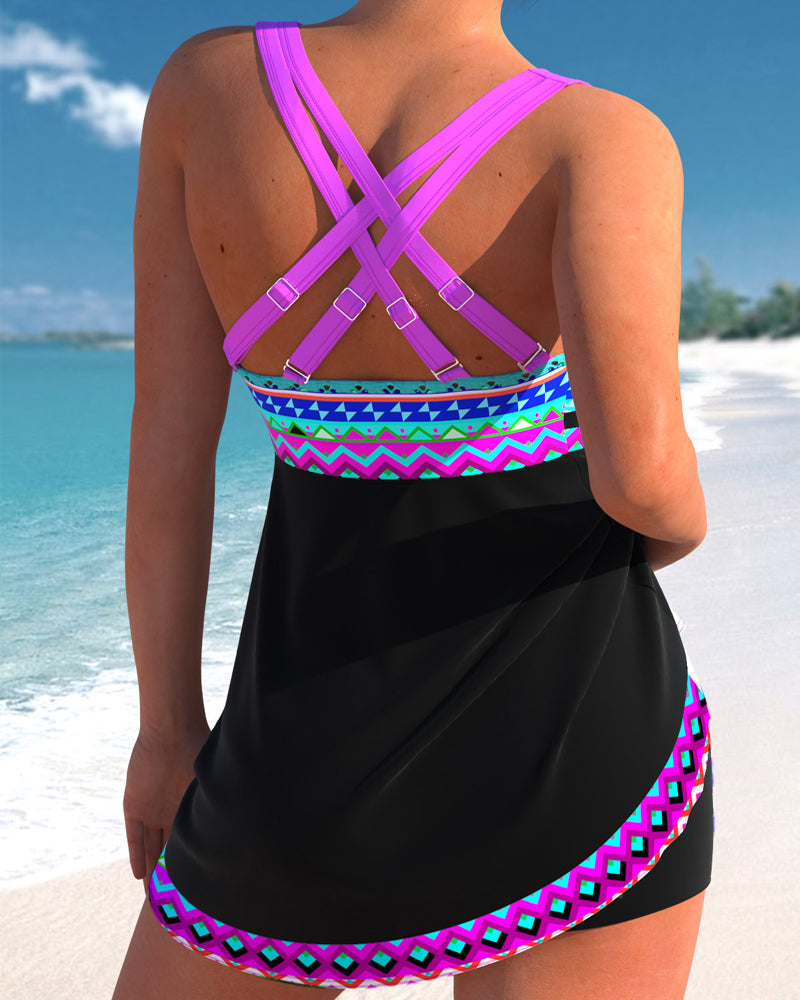 Léonie™ Maillot à Lacets Rayé