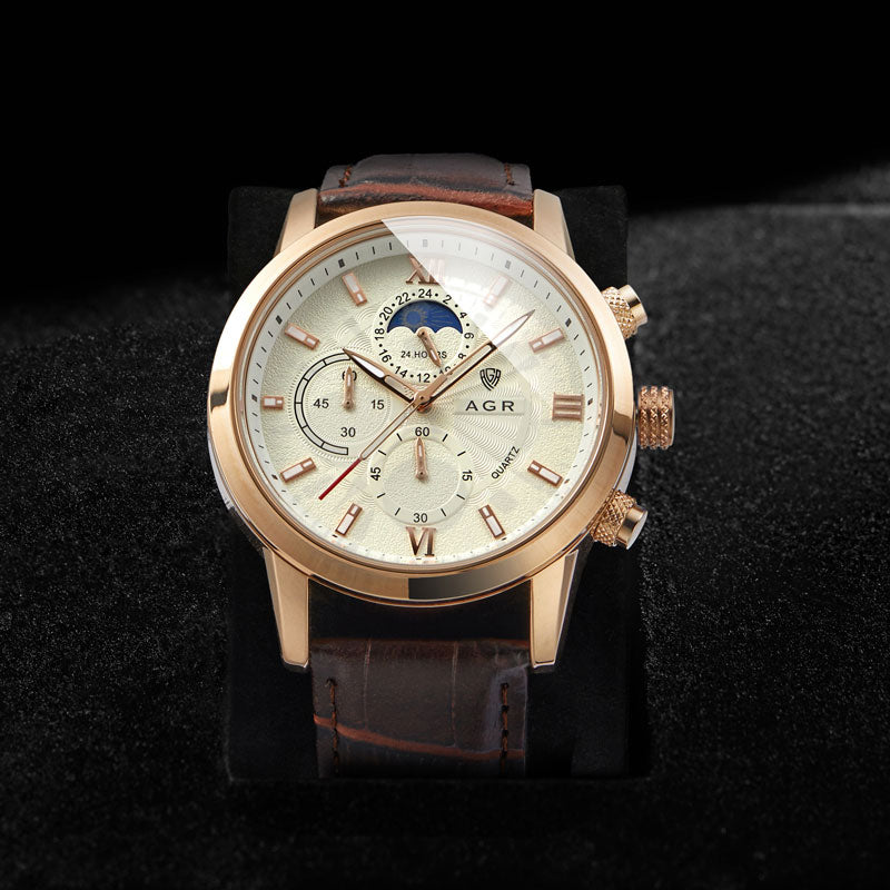 Corby™ Montre en Cuir Luxueuse