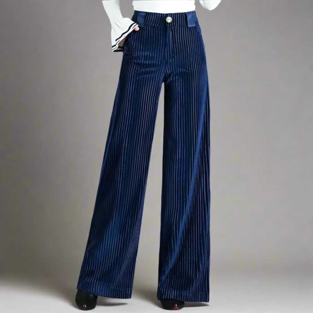 Agnès™ Pantalon Évasé en Velours Côtelé