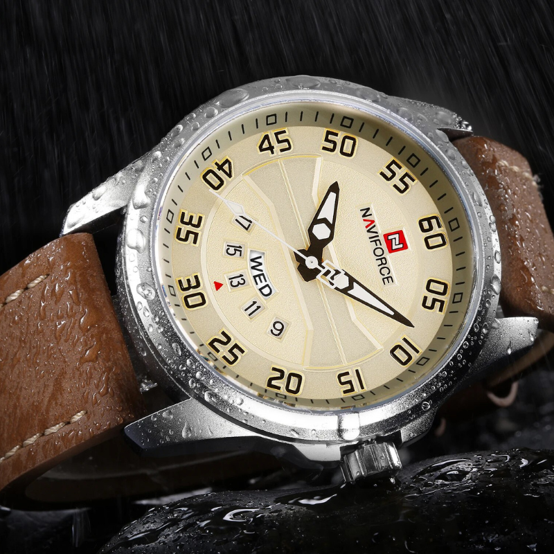 Antonius™ Montre Élégante en Quartz avec Bracelet en Cuir