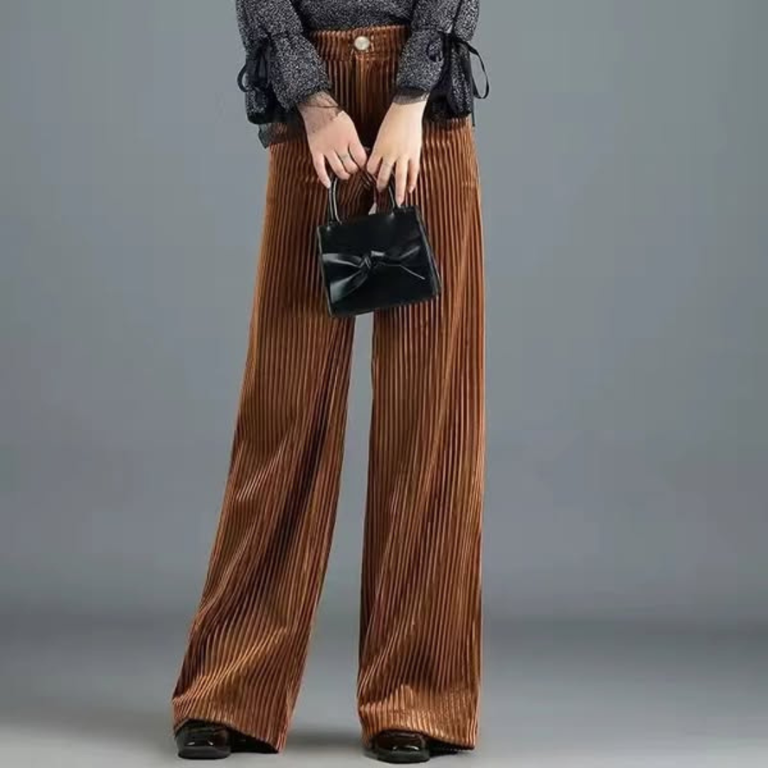 Agnès™ Pantalon Évasé en Velours Côtelé