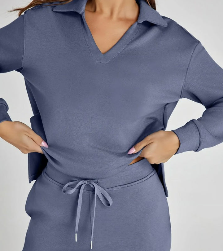 Zandra™ Set Deux Pièces avec Pantalons Évasés