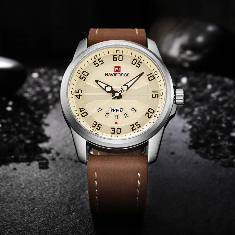 Antonius™ Montre Élégante en Quartz avec Bracelet en Cuir