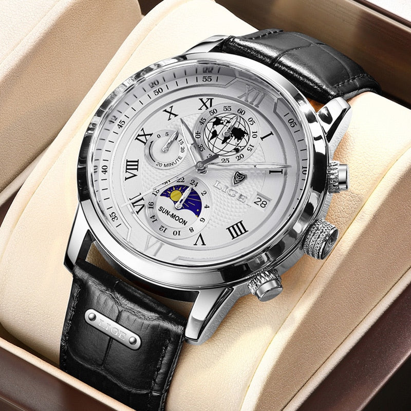 Nolan™ Montre Chronographe en Cuir de Première Qualité
