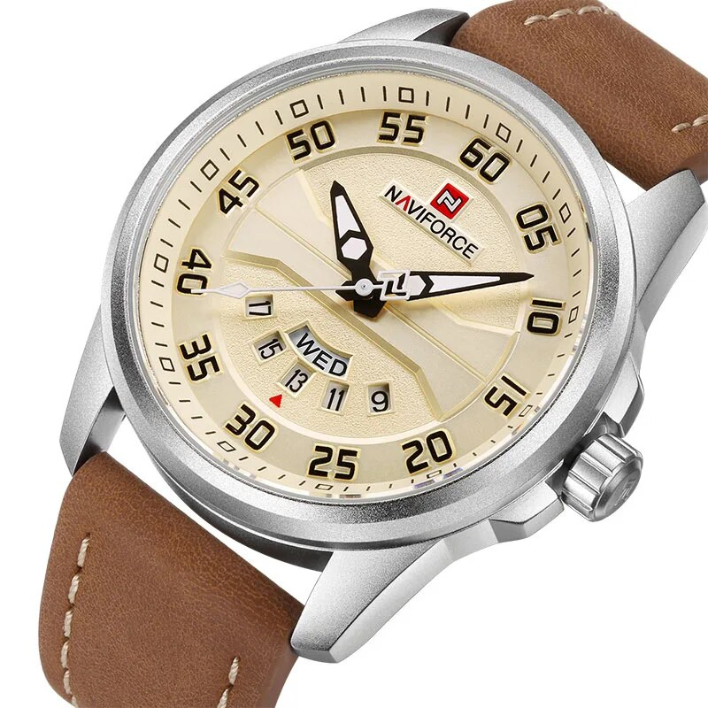 Antonius™ Montre Élégante en Quartz avec Bracelet en Cuir