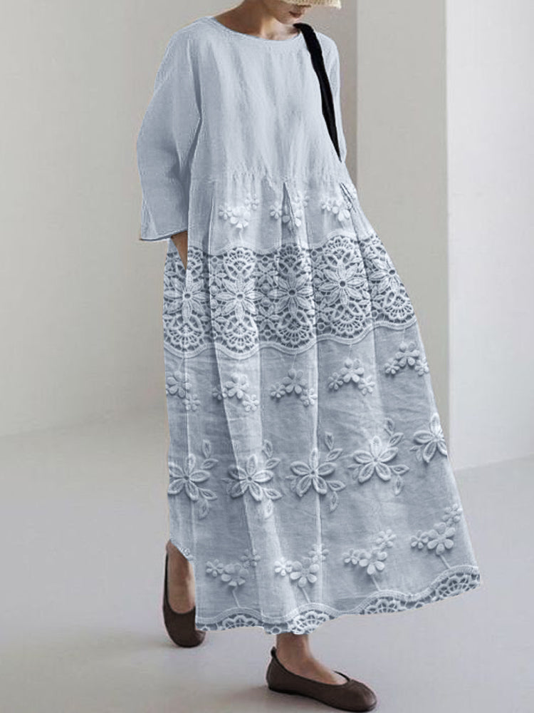 Agnès™ Robe à Imprimé Dentelle