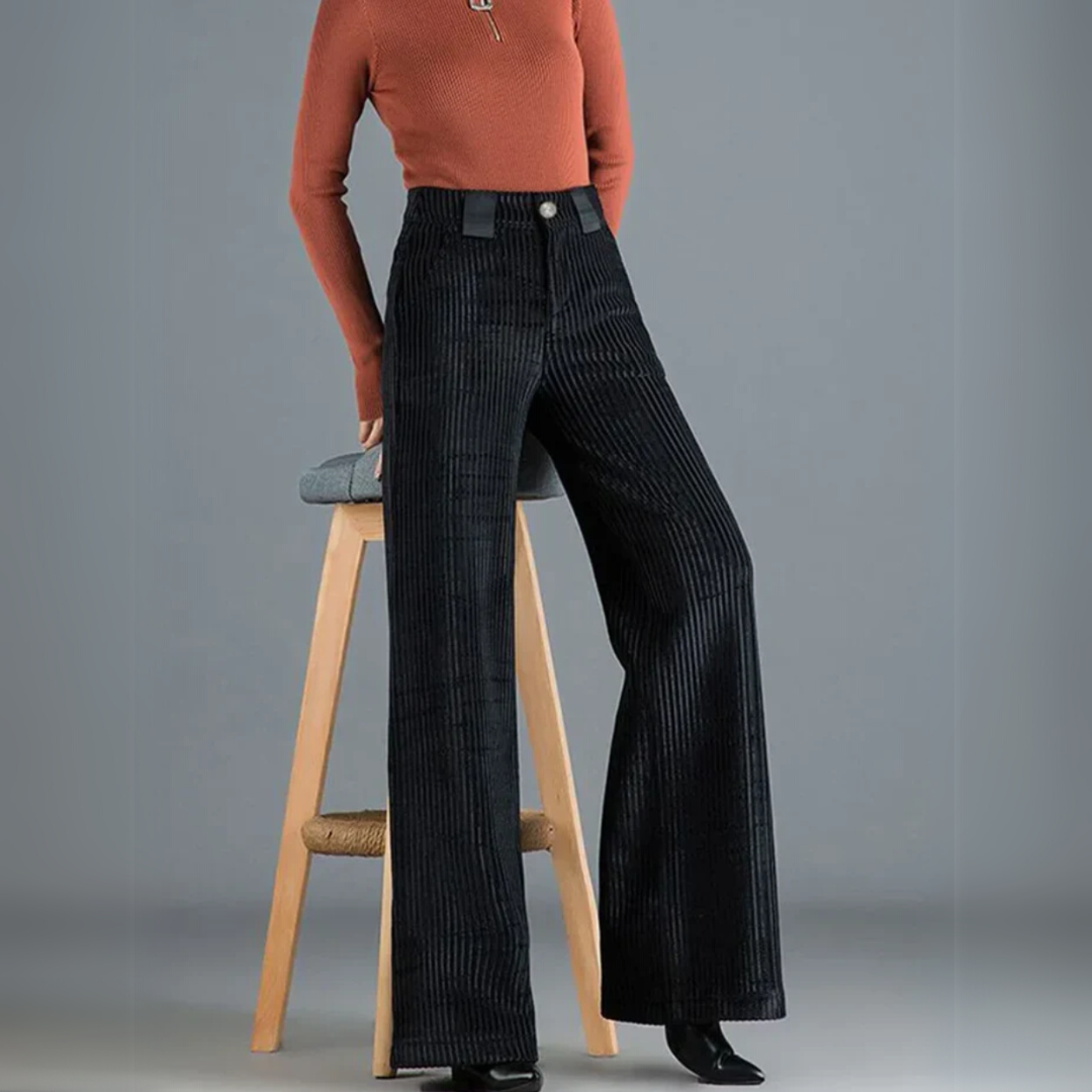 Agnès™ Pantalon Évasé en Velours Côtelé