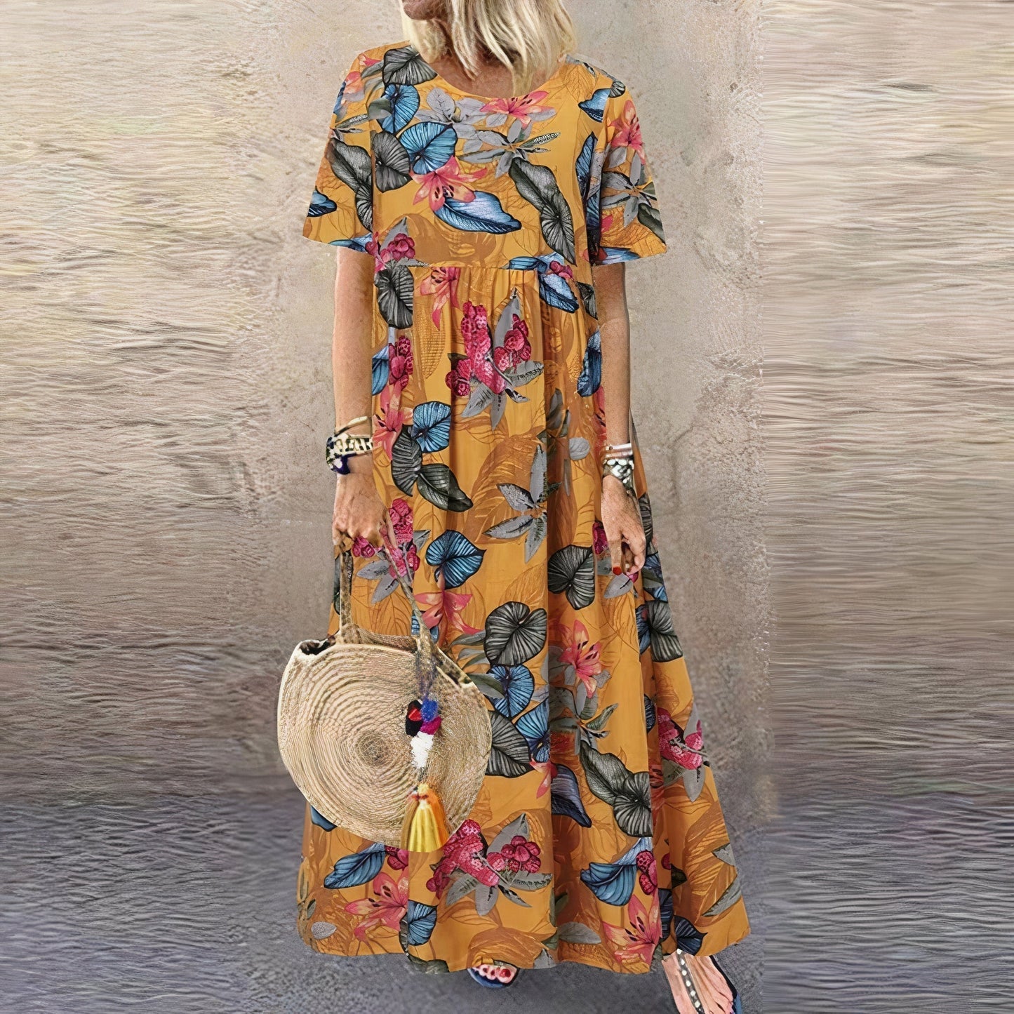Magdalena™ Robe Longue Fleurie Élégante