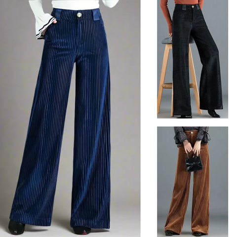 Agnès™ Pantalon Évasé en Velours Côtelé