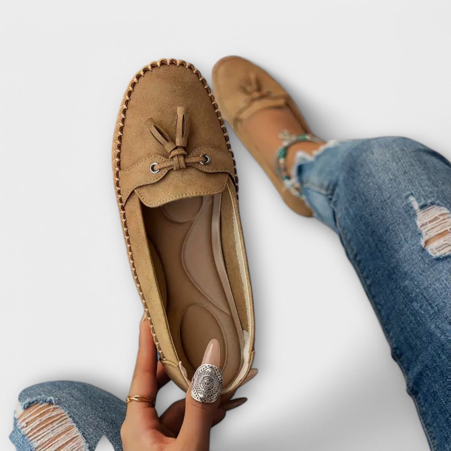 Sandrine™ Mocassins Souples au Design Élégant