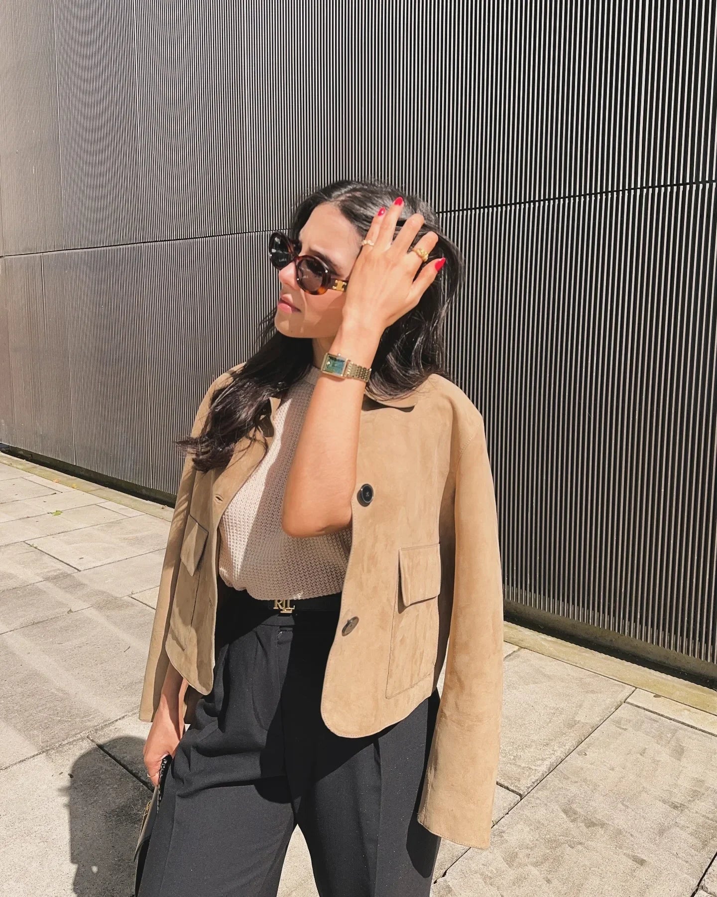 Hanna™ Veste Suédine Élégance