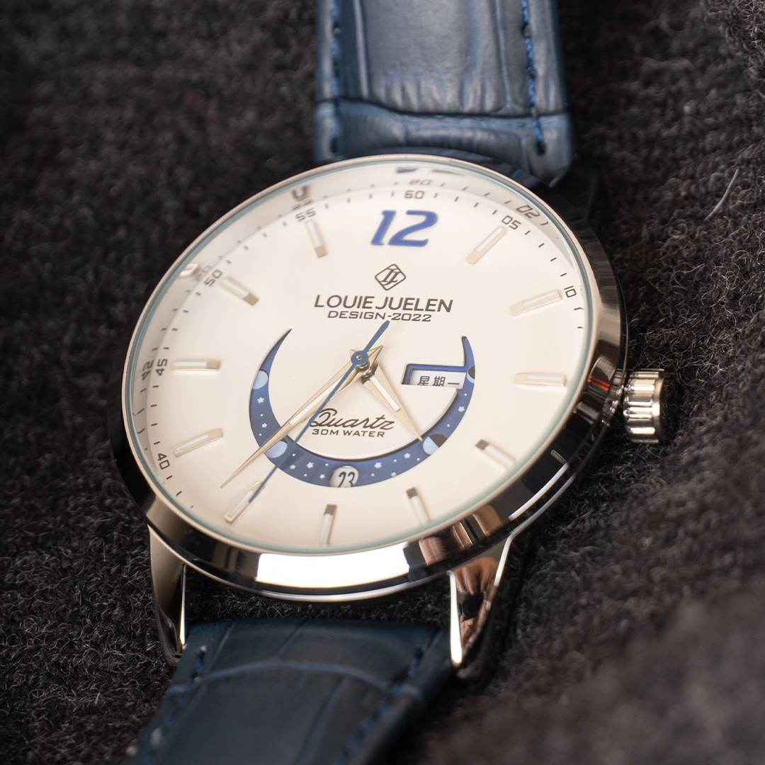 Prentice™ Élégante Montre avec Phase de Lune
