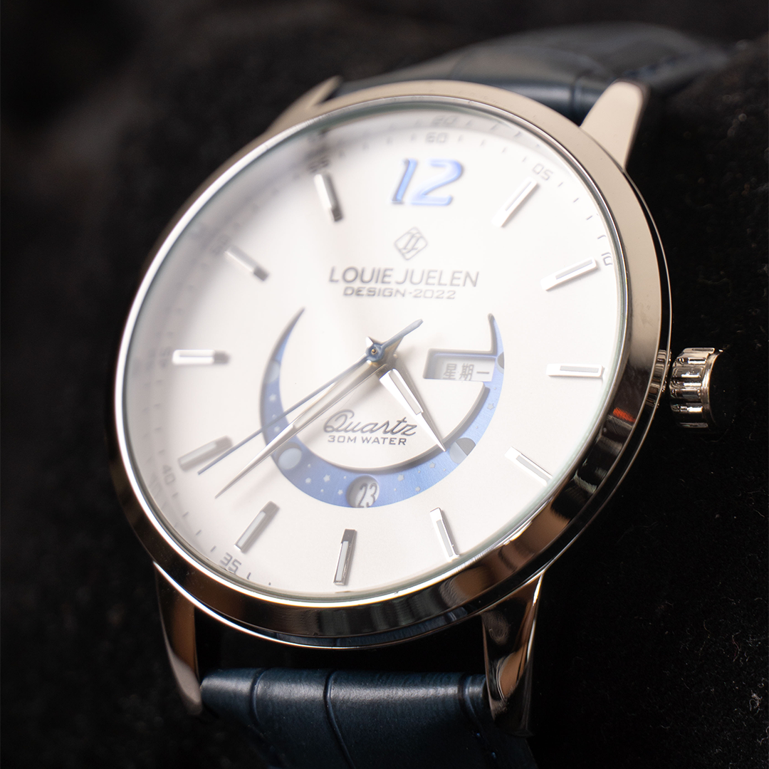 Prentice™ Élégante Montre avec Phase de Lune