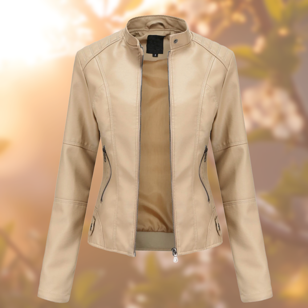 Caryl™ Veste en Cuir Élégante