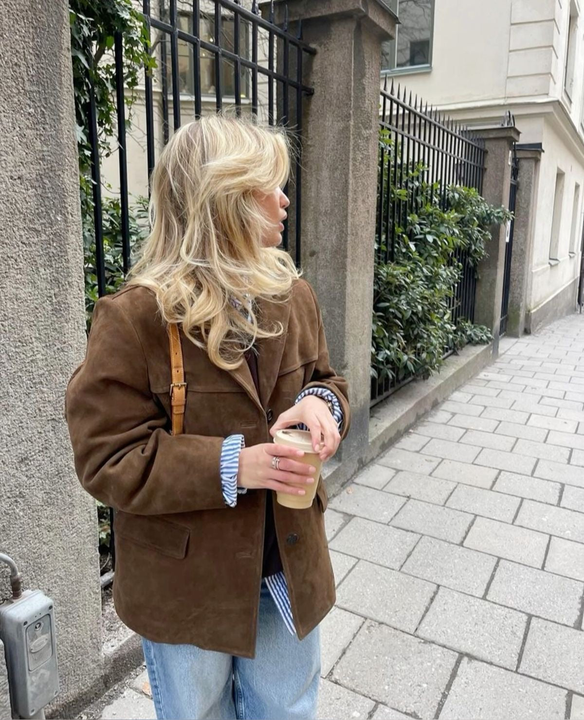 Hanna™ Veste Suédine Élégance