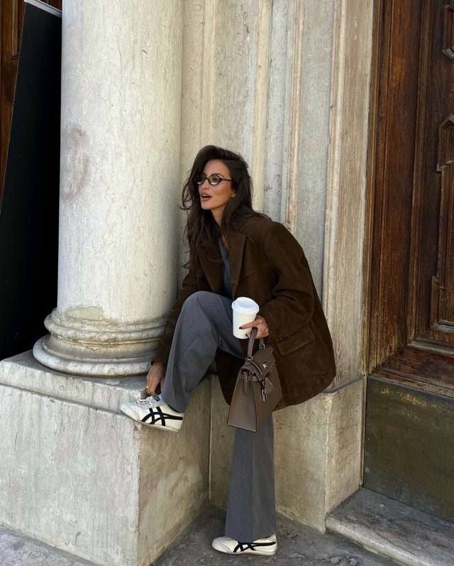 Hanna™ Veste Suédine Élégance