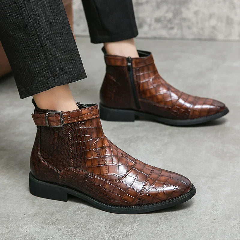Maxence™ Bottes en Cuir avec Boucle
