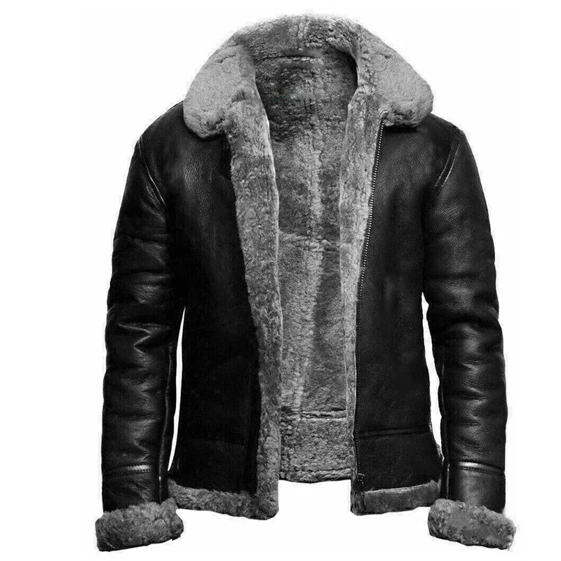 Zacharie™ Veste en Cuir pour Aventures Hivernales