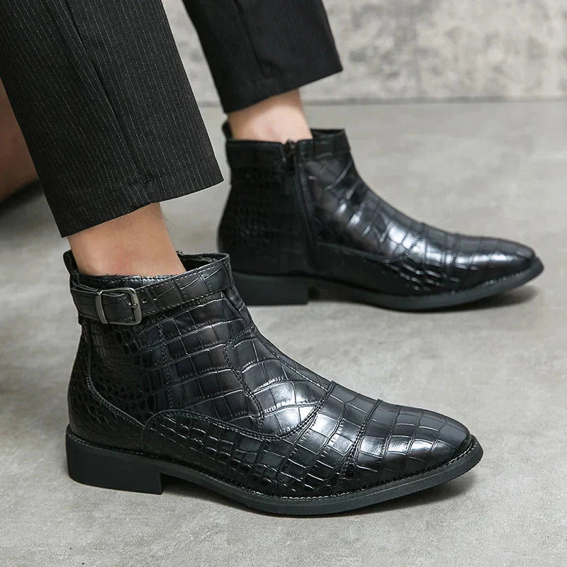 Maxence™ Bottes en Cuir avec Boucle