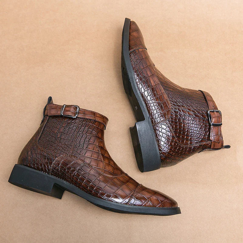 Maxence™ Bottes en Cuir avec Boucle