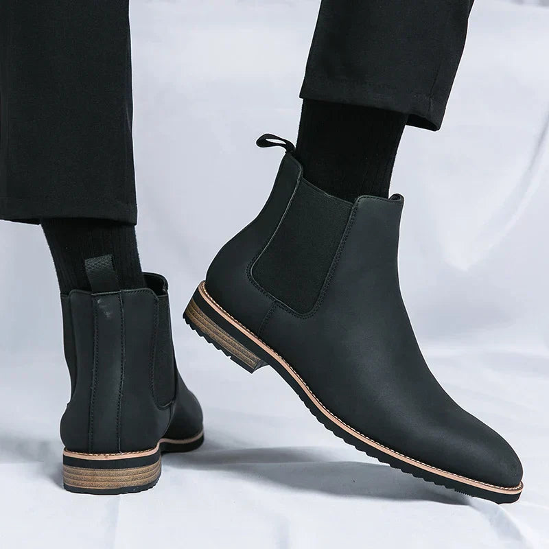 Yannick™ Bottines Chelsea en Cuir