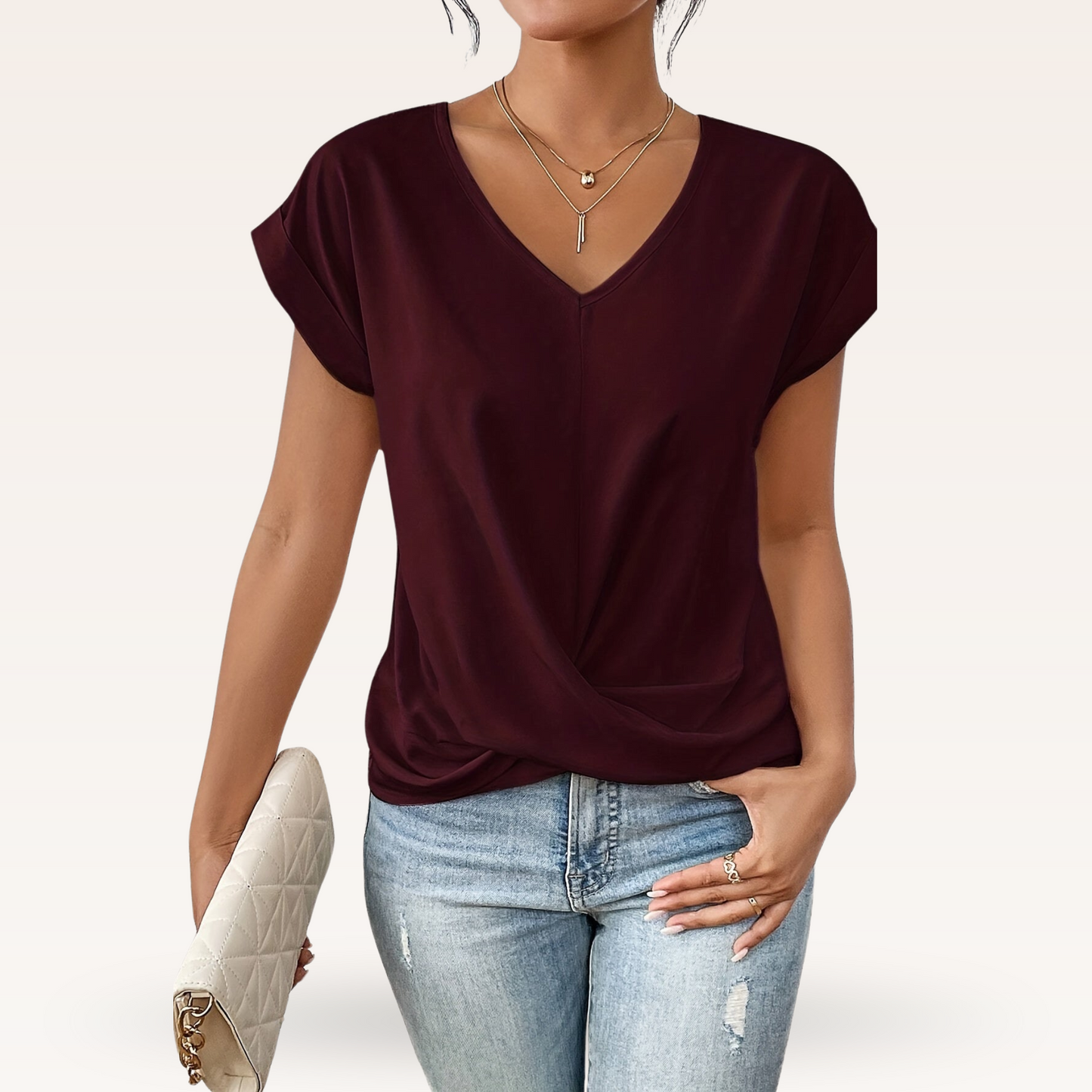 Naïs™ T-shirt Chic à Col en V