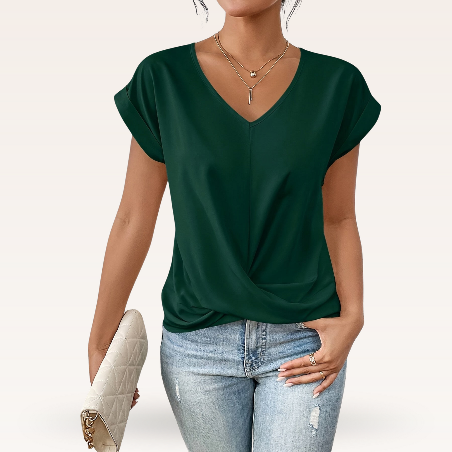 Naïs™ T-shirt Chic à Col en V