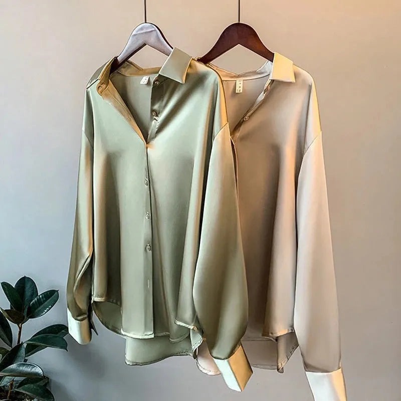 Ondine™ Chemisier Élégant en Satin