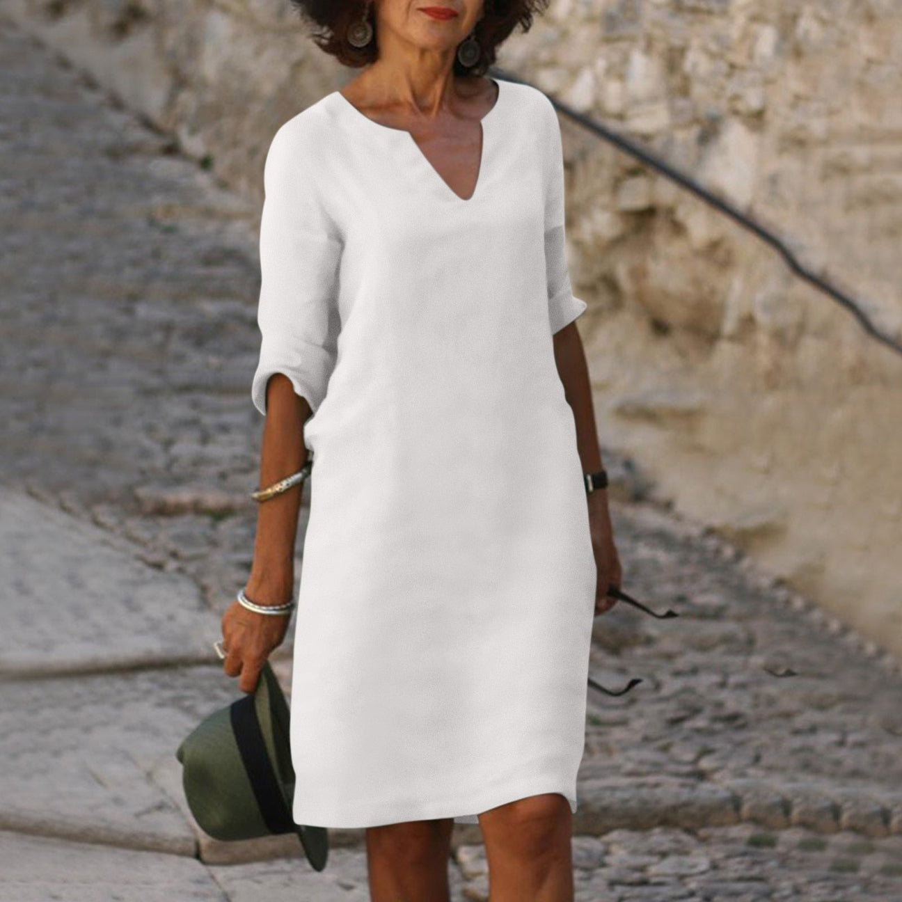Helene™ Robe Col en V