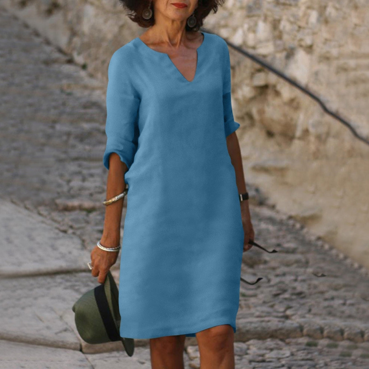 Helene™ Robe Col en V