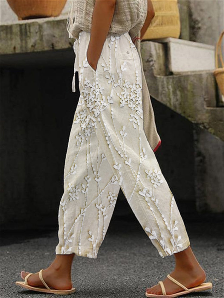 Lætitia™ Pantalon Feuillage Décontracté