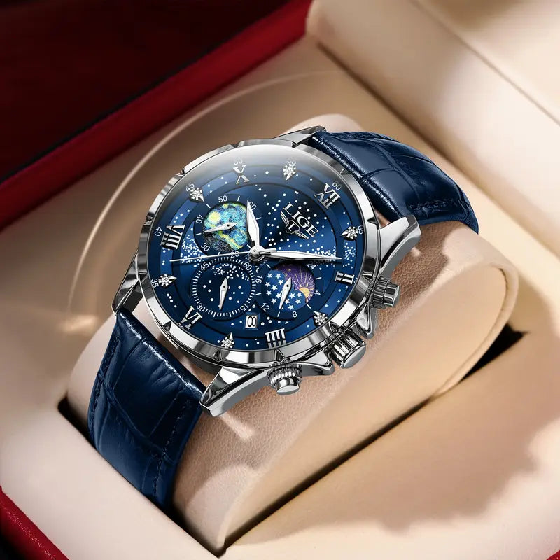 Valentin™ Montre Phases de Lune Élégante