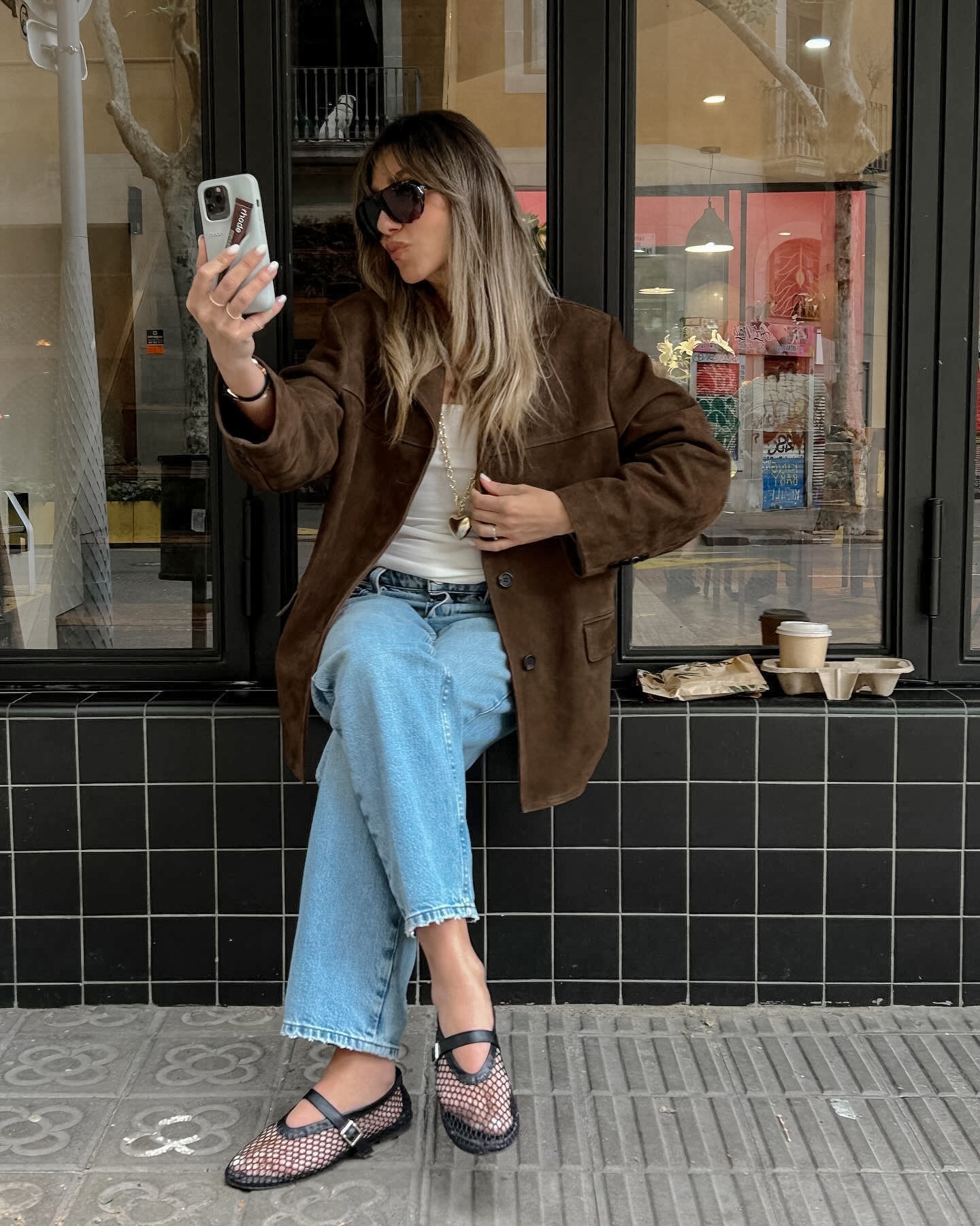 Hanna™ Veste Suédine Élégance