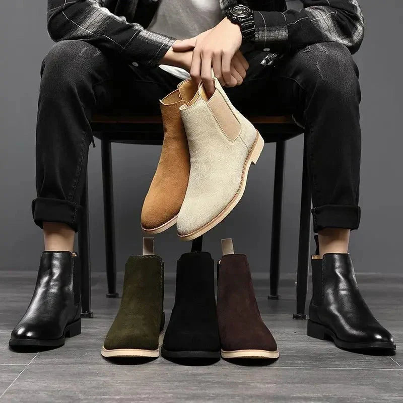 Léandre™ Bottes Chelsea en Daim Doux