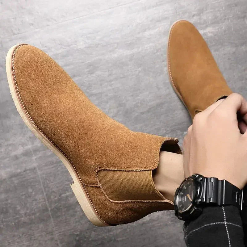 Léandre™ Bottes Chelsea en Daim Doux