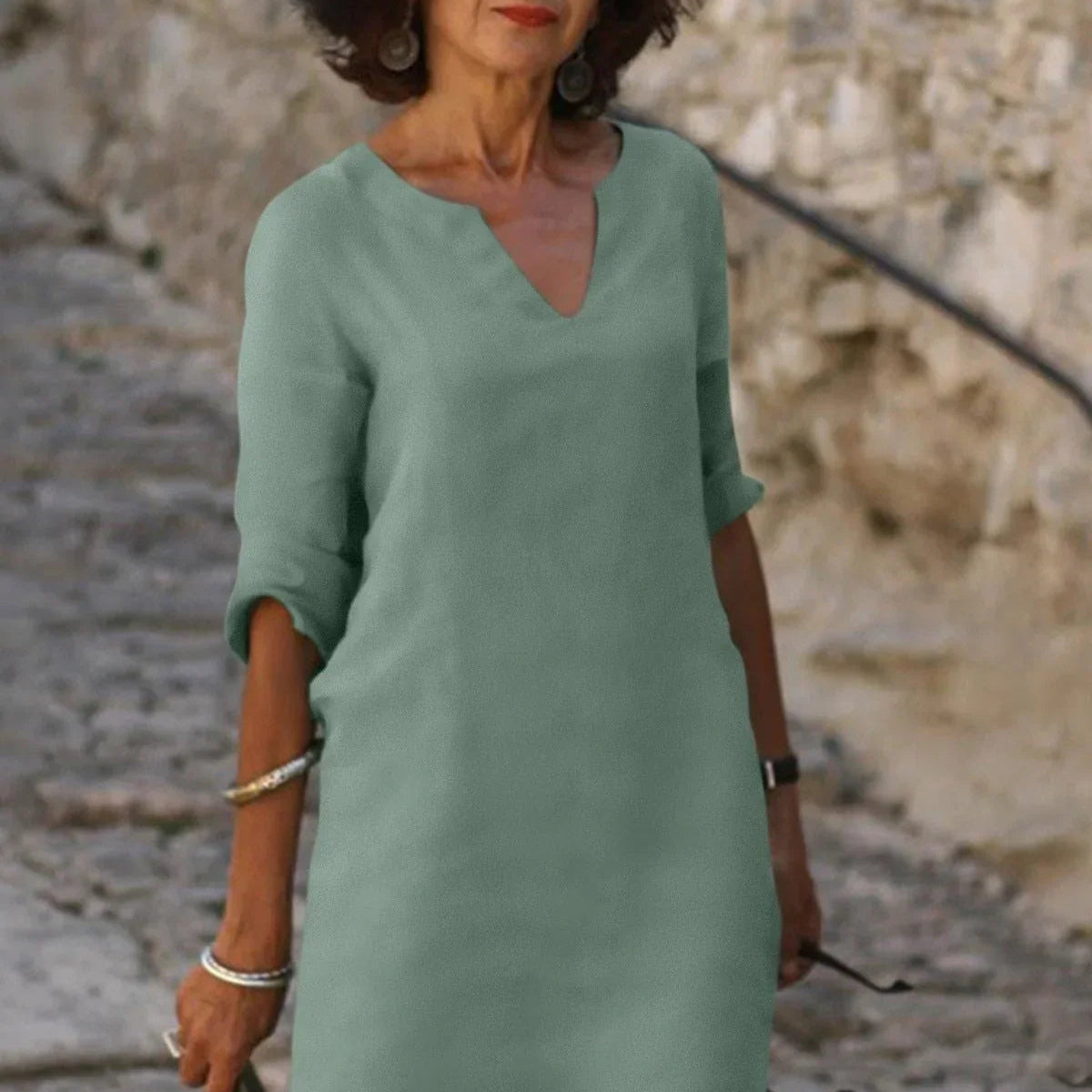 Helene™ Robe Col en V
