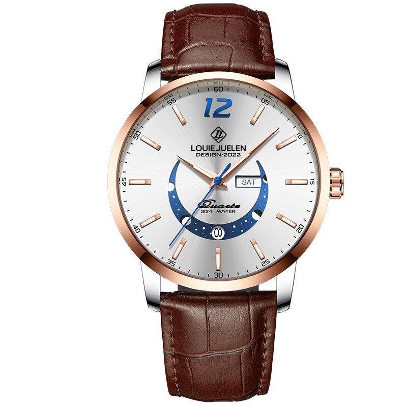 Prentice™ Élégante Montre avec Phase de Lune