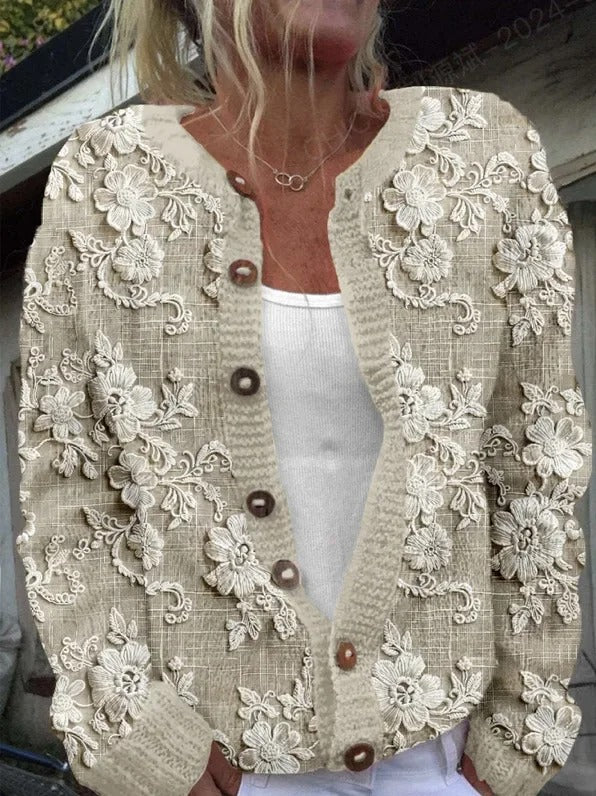 Nathalie™ Veste Fleurie Élégante