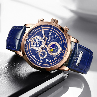 Nolan™ Montre Chronographe en Cuir de Première Qualité