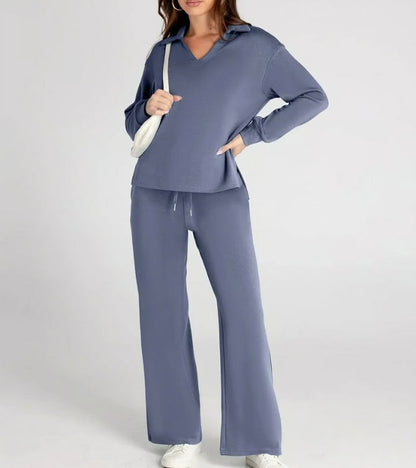 Zandra™ Set Deux Pièces avec Pantalons Évasés
