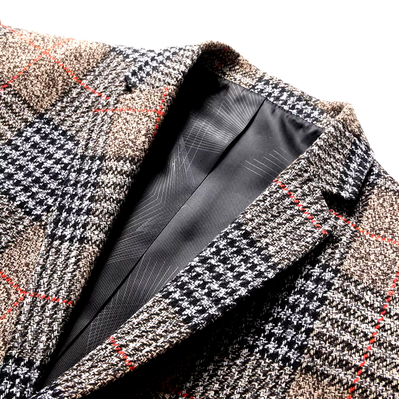 Patrice™ Manteau Élégant en Laine à Motif Glen Plaid