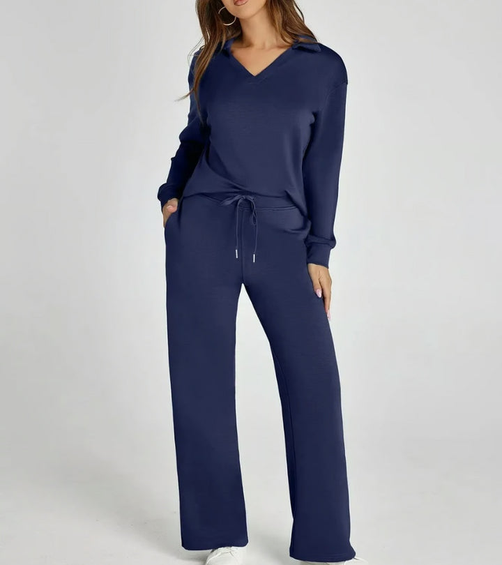 Zandra™ Set Deux Pièces avec Pantalons Évasés
