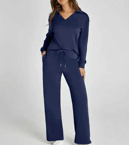 Zandra™ Set Deux Pièces avec Pantalons Évasés
