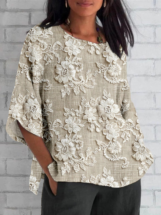 Solange™ Haut Imprimé Vintage