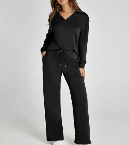 Zandra™ Set Deux Pièces avec Pantalons Évasés