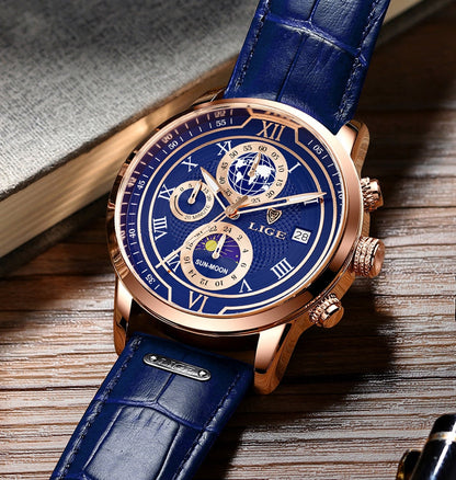 Nolan™ Montre Chronographe en Cuir de Première Qualité