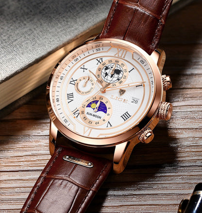 Nolan™ Montre Chronographe en Cuir de Première Qualité