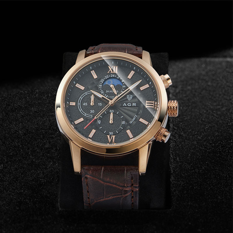 Corby™ Montre en Cuir Luxueuse